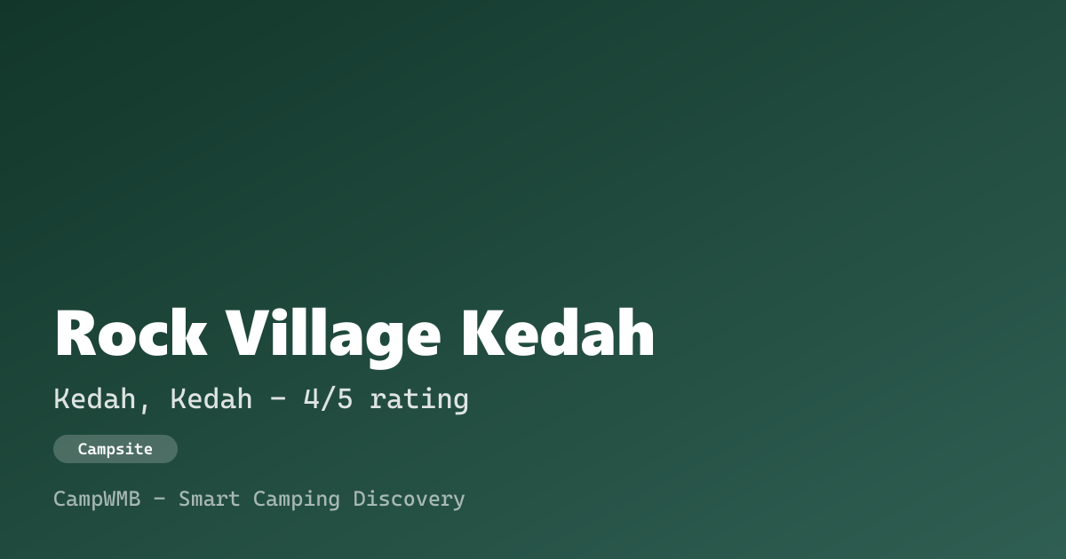 Visual sementara Rock Village Kedah