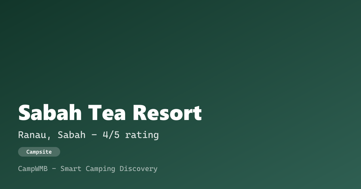 Visual sementara Sabah Tea Resort