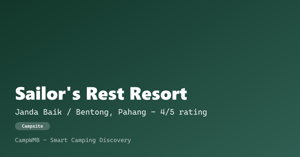 Visual sementara Sailor's Rest Resort