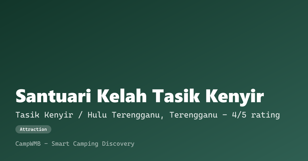 Visual sementara Santuari Kelah Tasik Kenyir