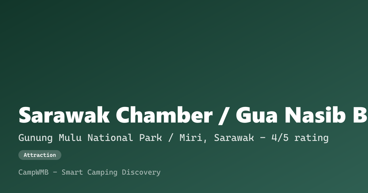 Visual sementara Sarawak Chamber / Gua Nasib Bagus