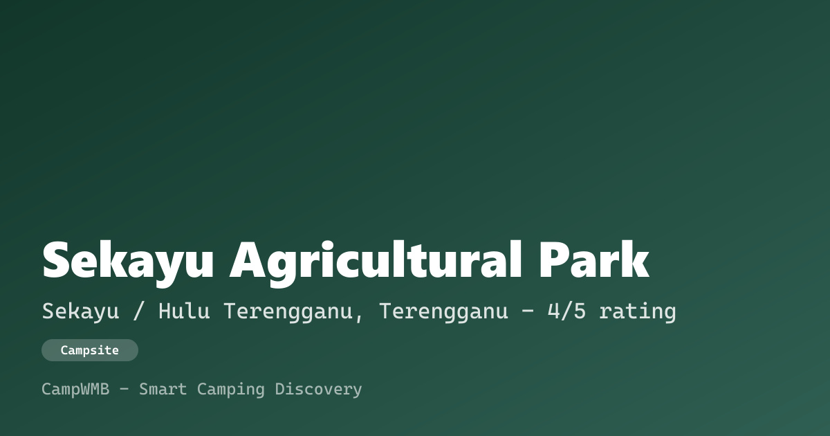 Visual sementara Sekayu Agricultural Park