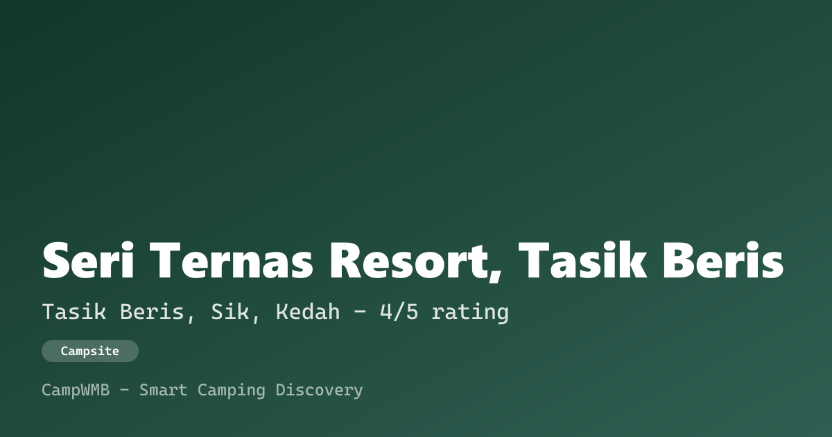 Visual sementara Seri Ternas Resort, Tasik Beris
