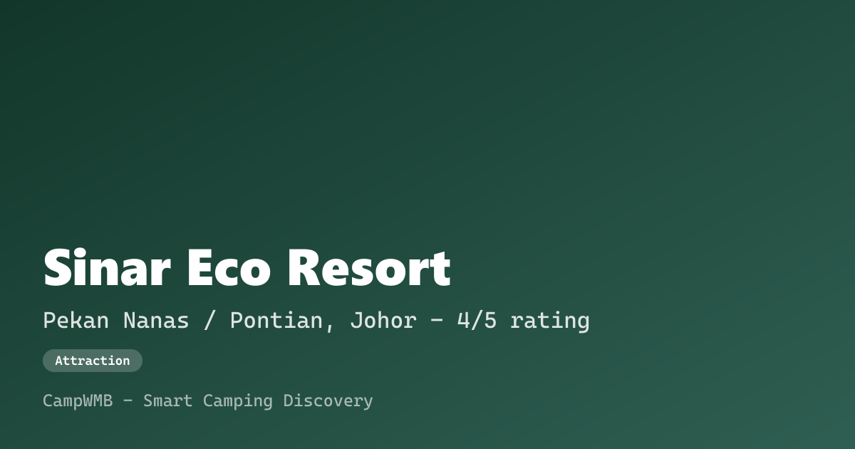 Visual sementara Sinar Eco Resort