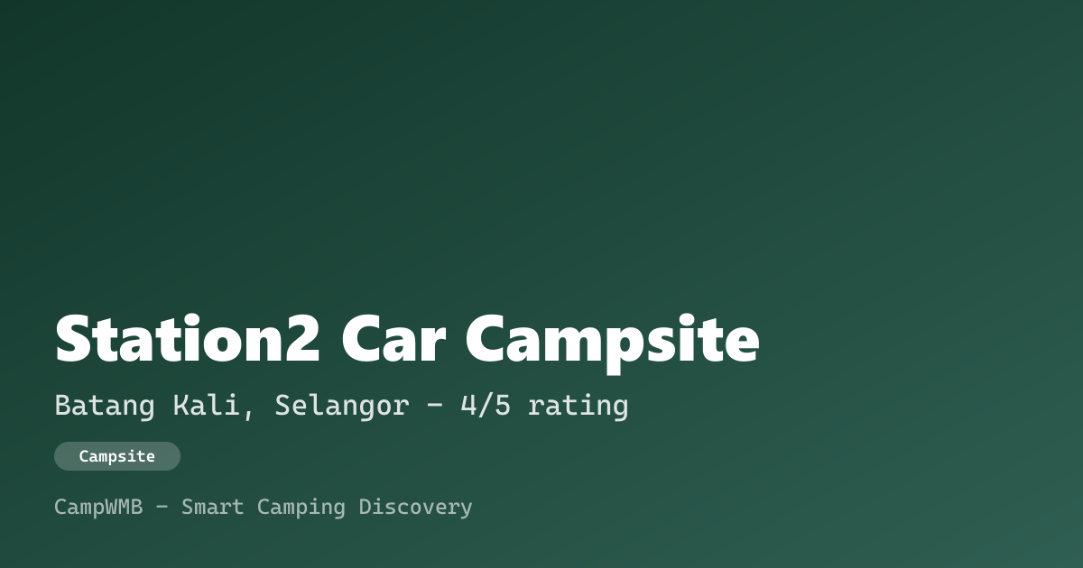 Visual sementara Station2 Car Campsite