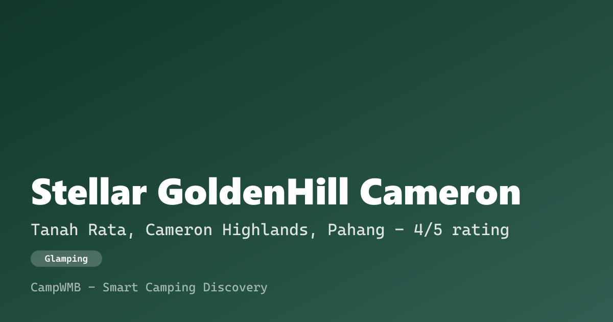Visual sementara Stellar GoldenHill Cameron