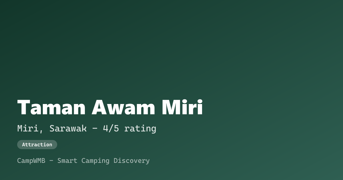 Visual sementara Taman Awam Miri
