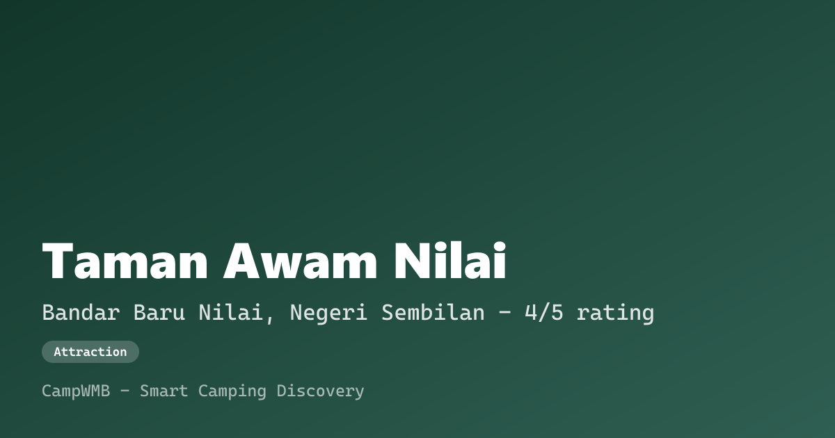Visual sementara Taman Awam Nilai