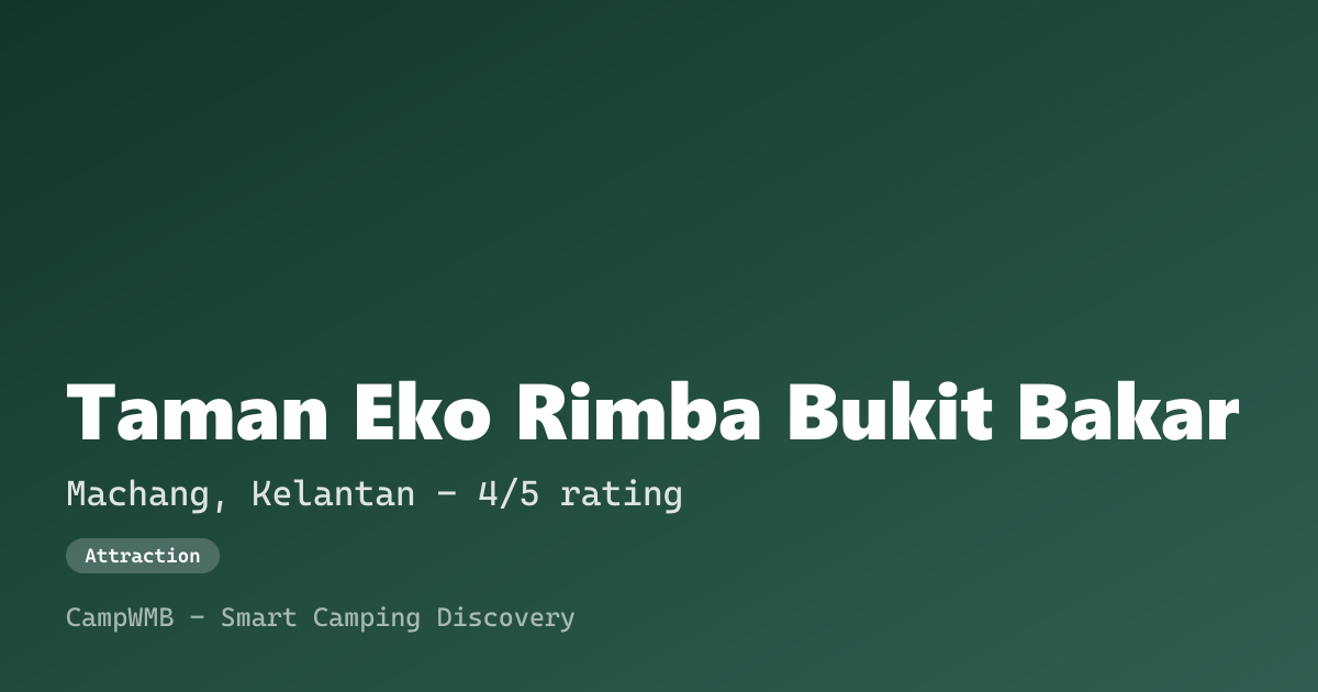 Visual sementara Taman Eko Rimba Bukit Bakar
