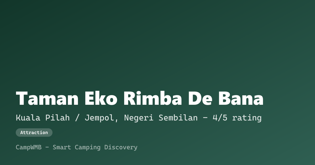 Visual sementara Taman Eko Rimba De Bana