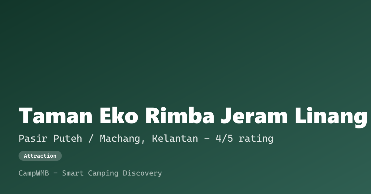Visual sementara Taman Eko Rimba Jeram Linang
