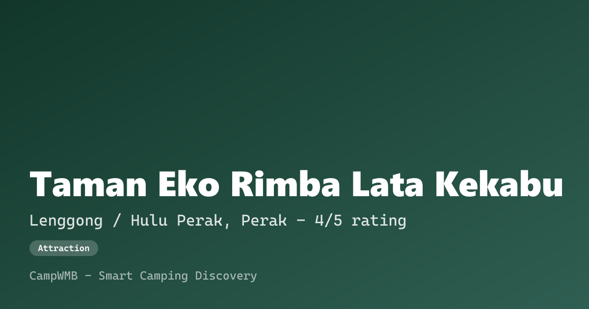Visual sementara Taman Eko Rimba Lata Kekabu