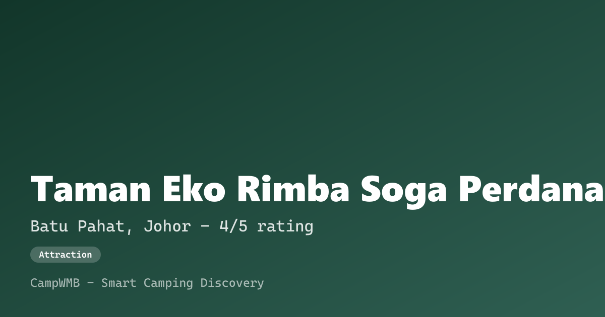 Visual sementara Taman Eko Rimba Soga Perdana