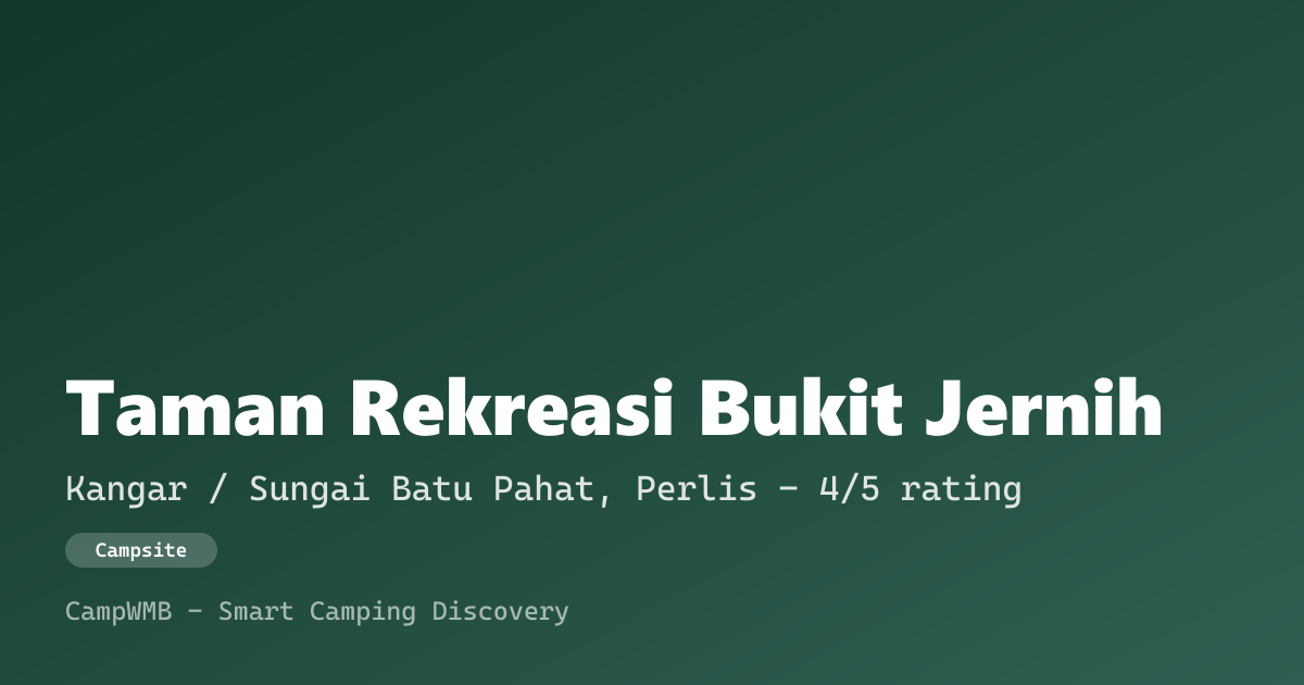 Visual sementara Taman Rekreasi Bukit Jernih