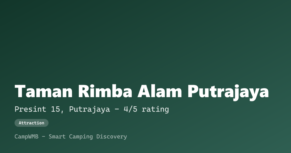 Visual sementara Taman Rimba Alam Putrajaya