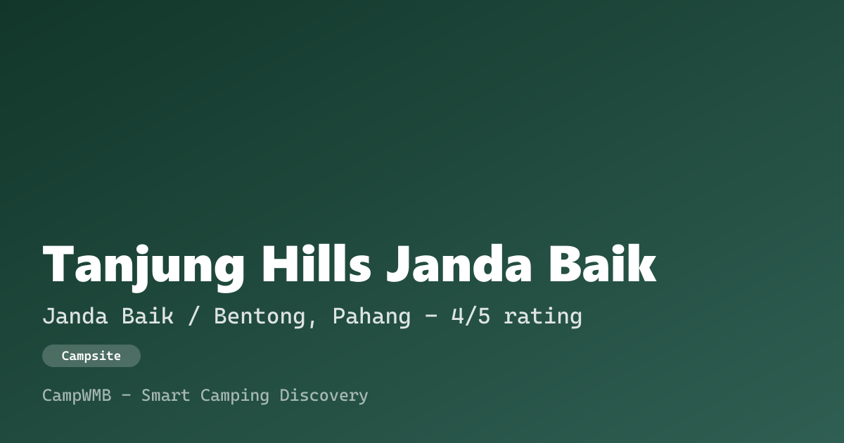 Visual sementara Tanjung Hills Janda Baik