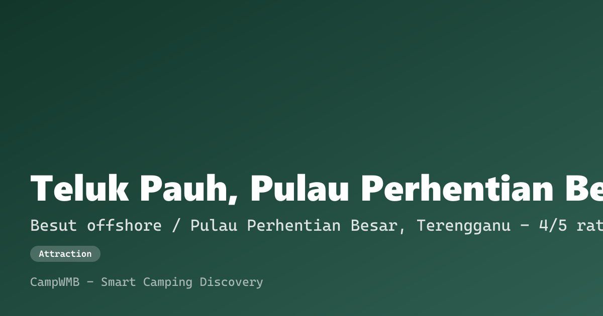 Visual sementara Teluk Pauh, Pulau Perhentian Besar
