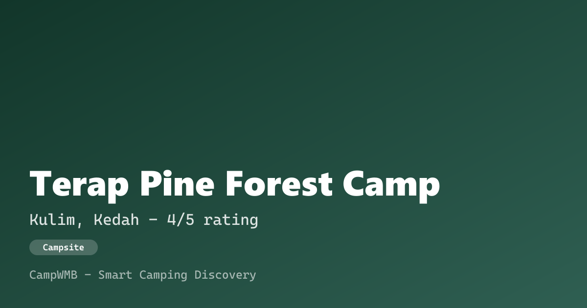 Visual sementara Terap Pine Forest Camp