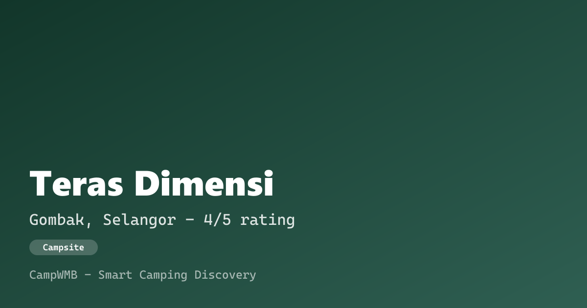 Visual sementara Teras Dimensi