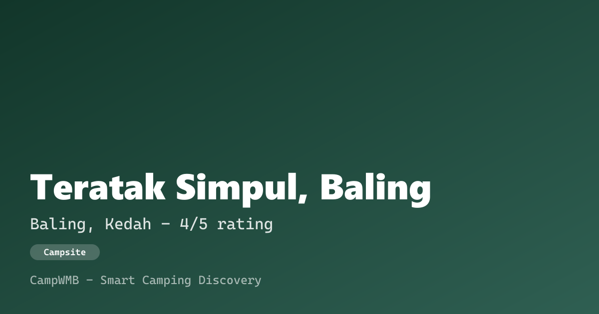 Visual sementara Teratak Simpul, Baling