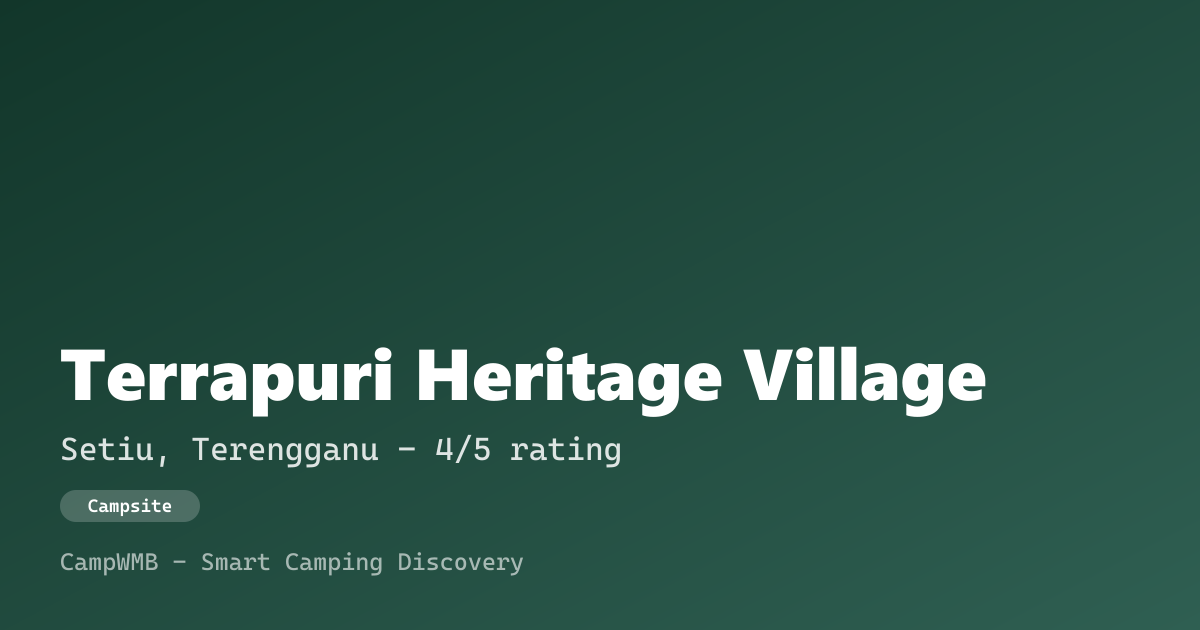 Visual sementara Terrapuri Heritage Village