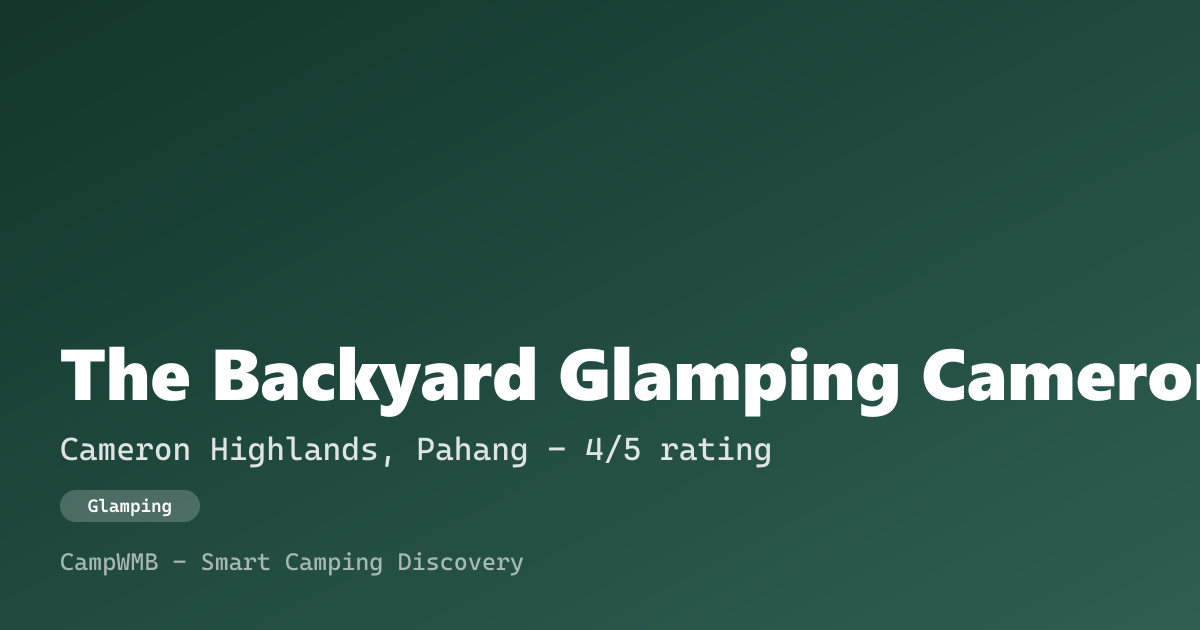 Visual sementara The Backyard Glamping Cameron