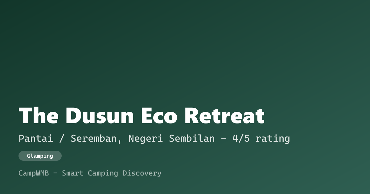 Visual sementara The Dusun Eco Retreat