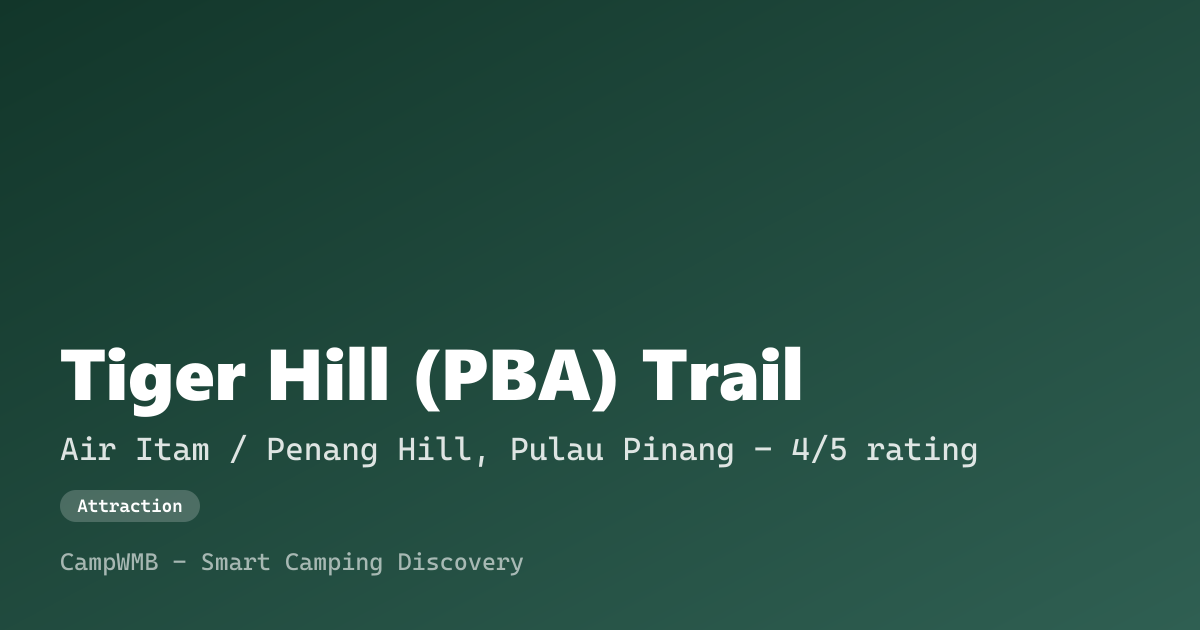 Visual sementara Tiger Hill (PBA) Trail