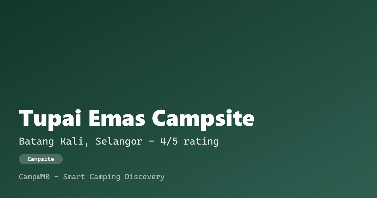 Visual sementara Tupai Emas Campsite