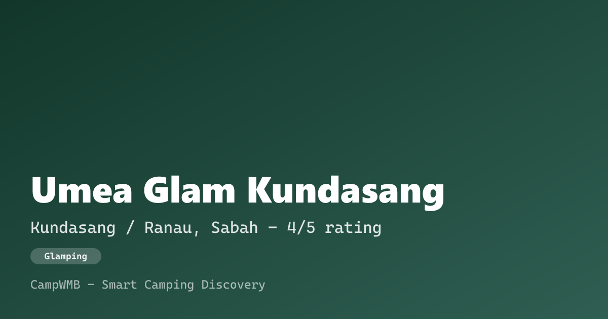 Visual sementara Umea Glam Kundasang
