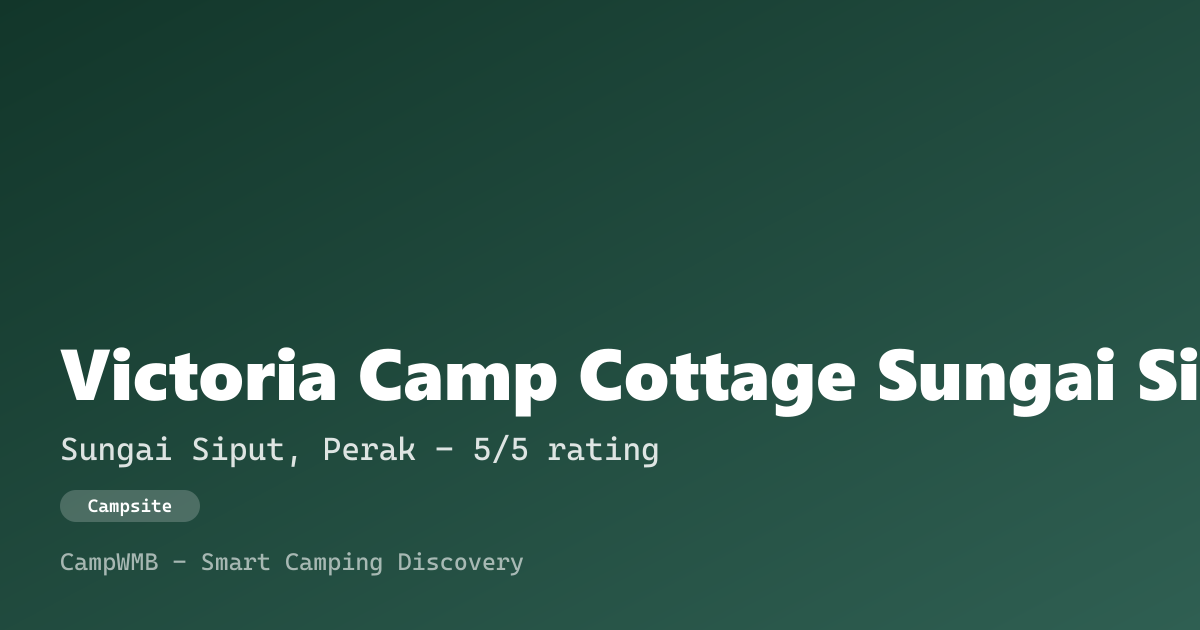 Visual sementara Victoria Camp Cottage Sungai Siput