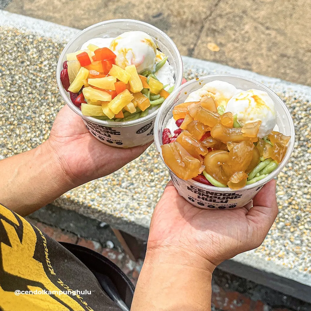 Cendol Kampung Hulu Muar — foto sebenar 2